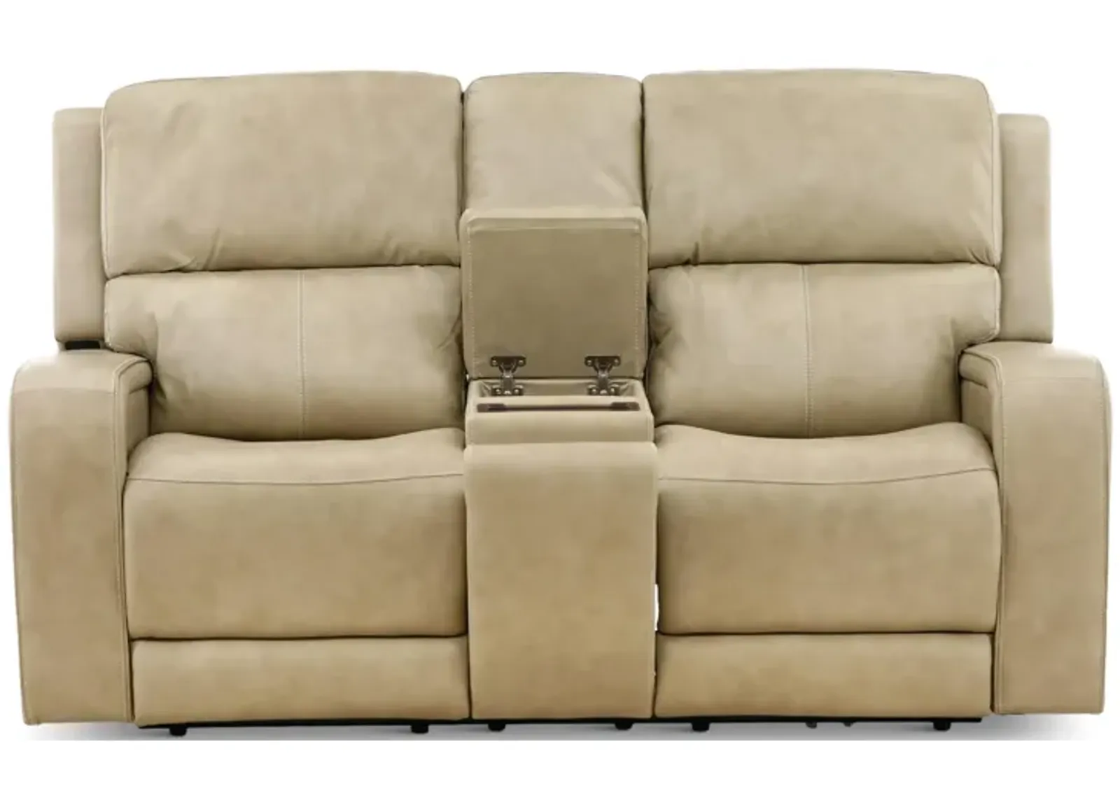 Winslow Leather Power Reclining Console Loveseat