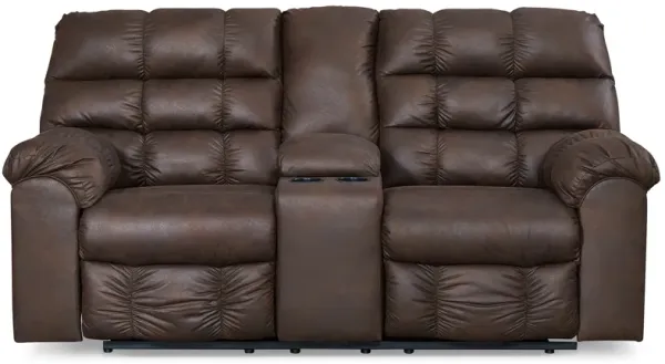 Derwin Reclining Loveseat with Console