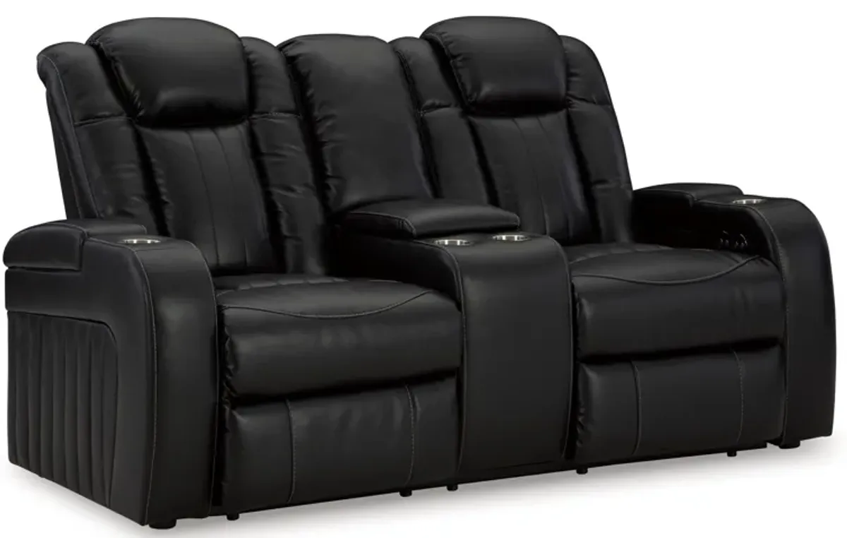 Caveman Den Power Reclining Loveseat with Console