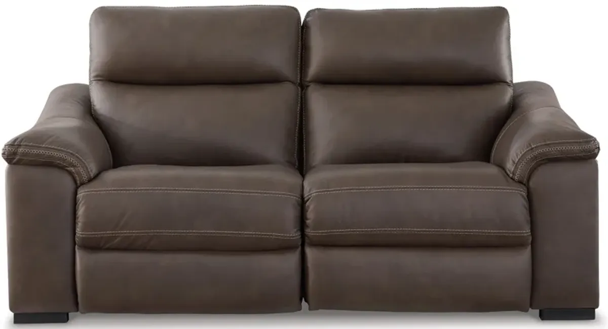 Salvatore 2-Piece Dual Power Leather Reclining Loveseat