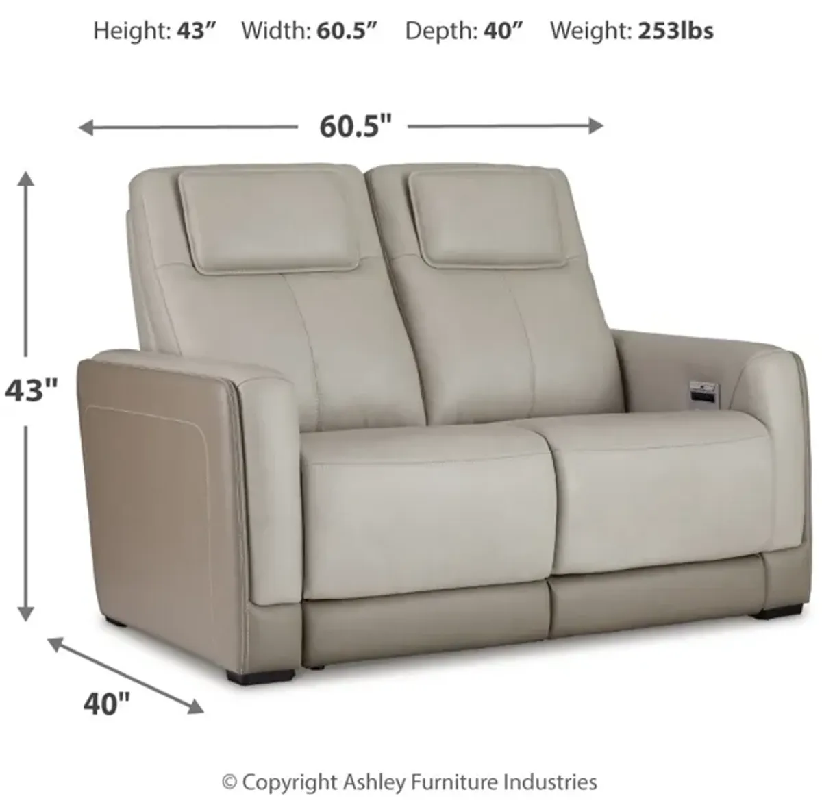 Battleville Power Reclining Loveseat