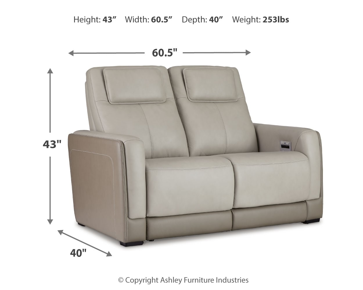 Battleville Power Reclining Loveseat