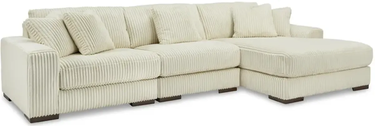 Lindyn 3-Piece Ivory Sectional with Chaise