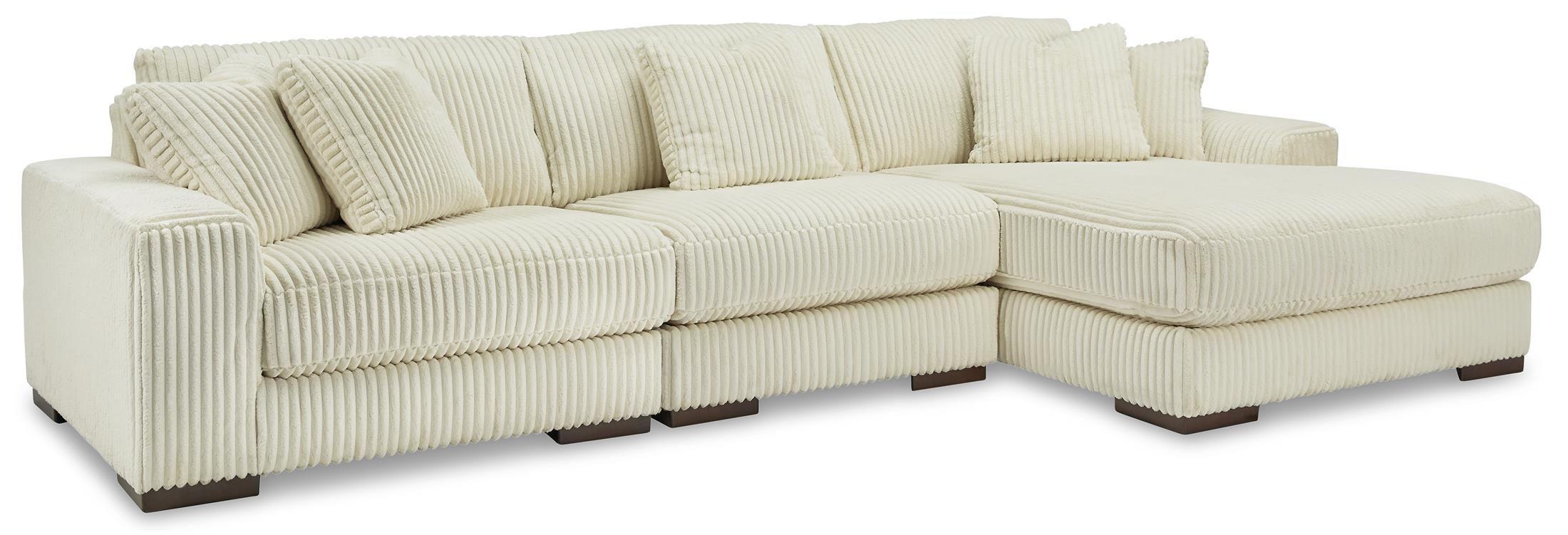 Lindyn 3-Piece Ivory Sectional with Chaise