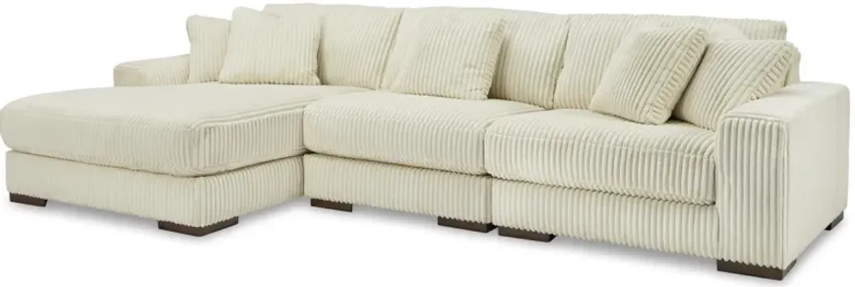 Lindyn 3-Piece Sectional with Chaise in Ivory