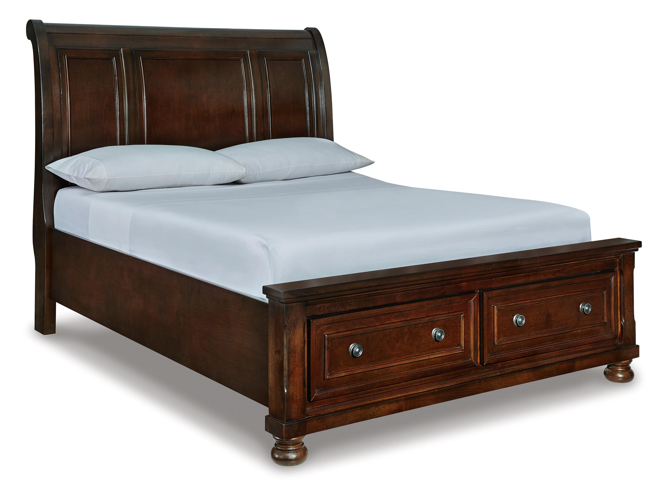 Porter California King Sleigh Bed with 2 Storage Drawers