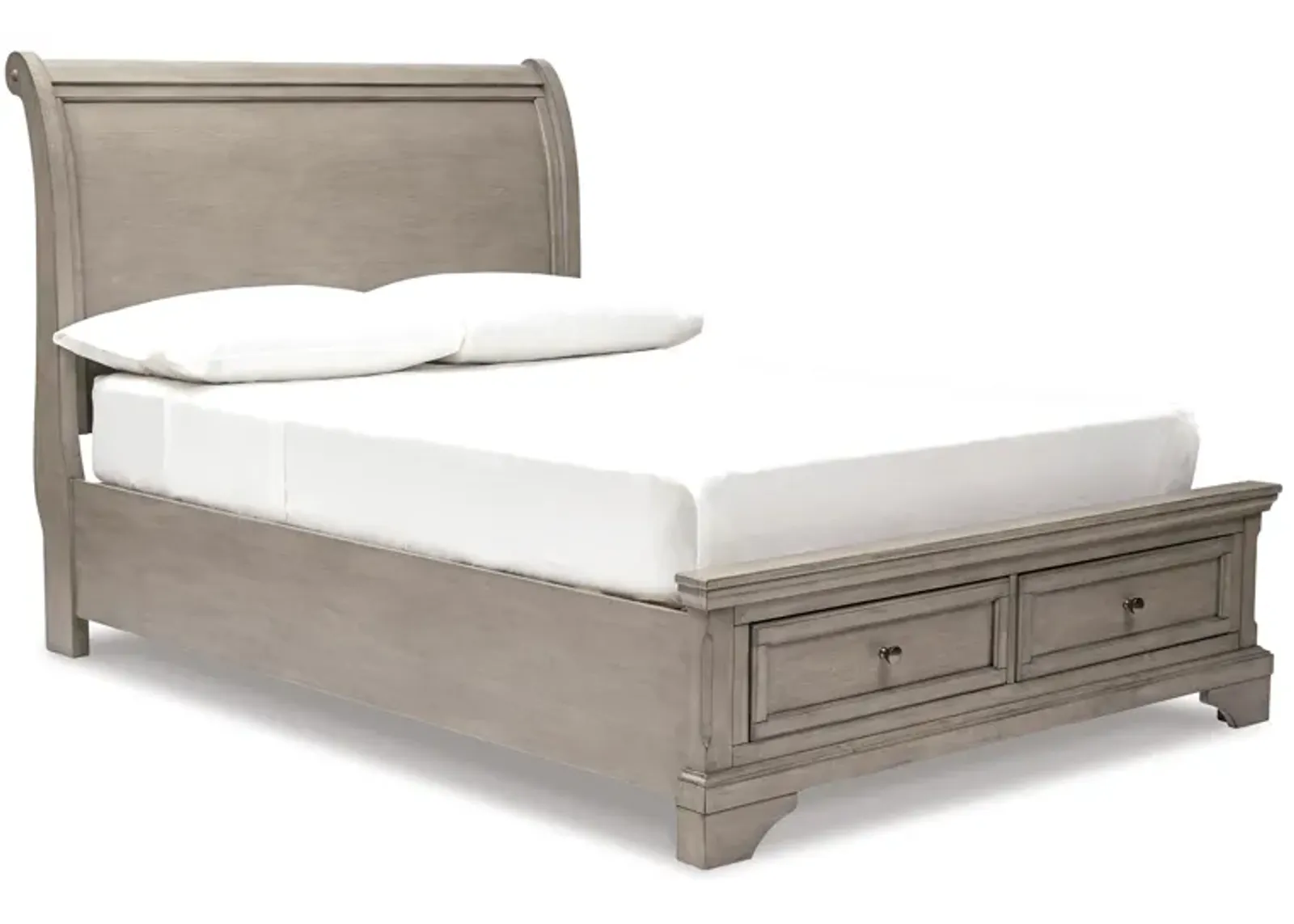 Lettner King Sleigh Bed with 2 Storage Drawers