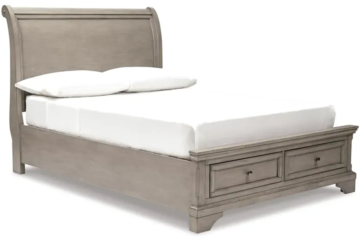 Lettner California King Sleigh Bed with 2 Storage Drawers