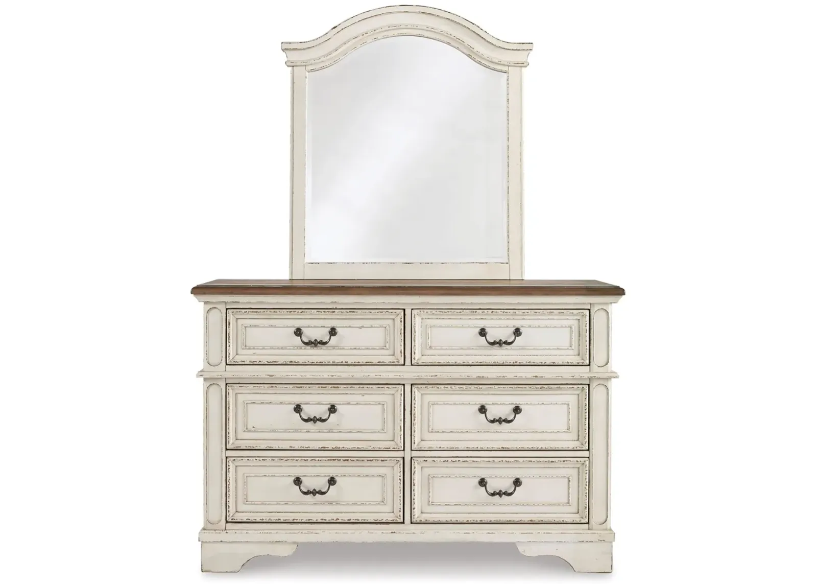 Realyn 6 Drawer Dresser and Mirror