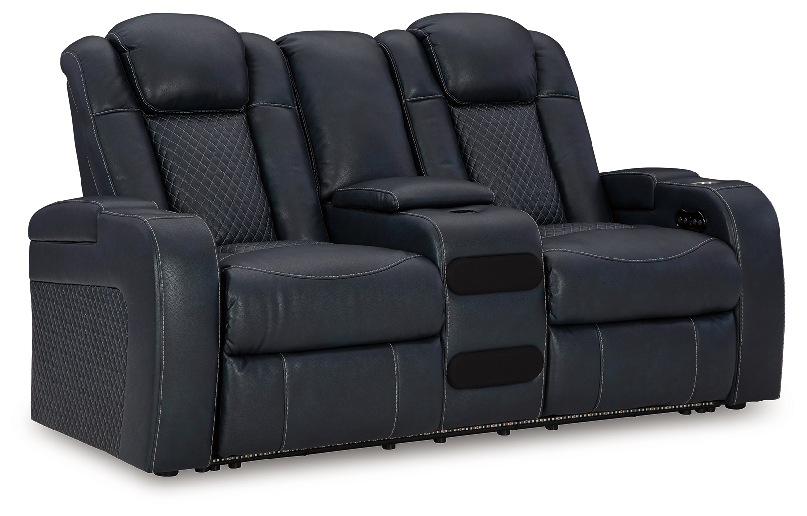 Fyne-Dyme Dual Power Reclining Loveseat with Console