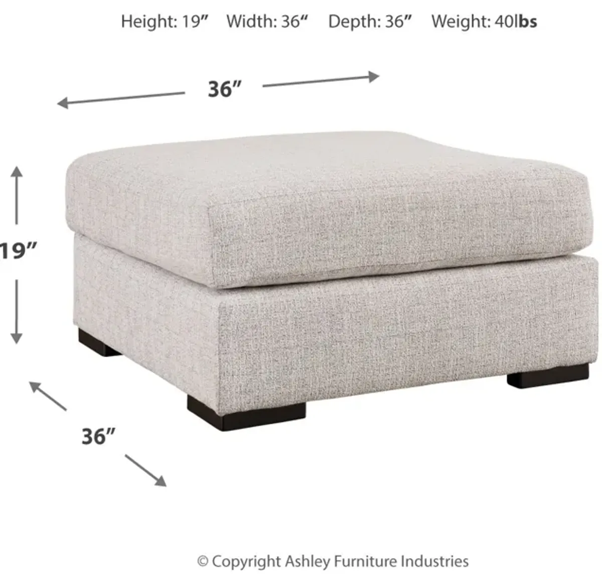 Larce Oversized Accent Ottoman