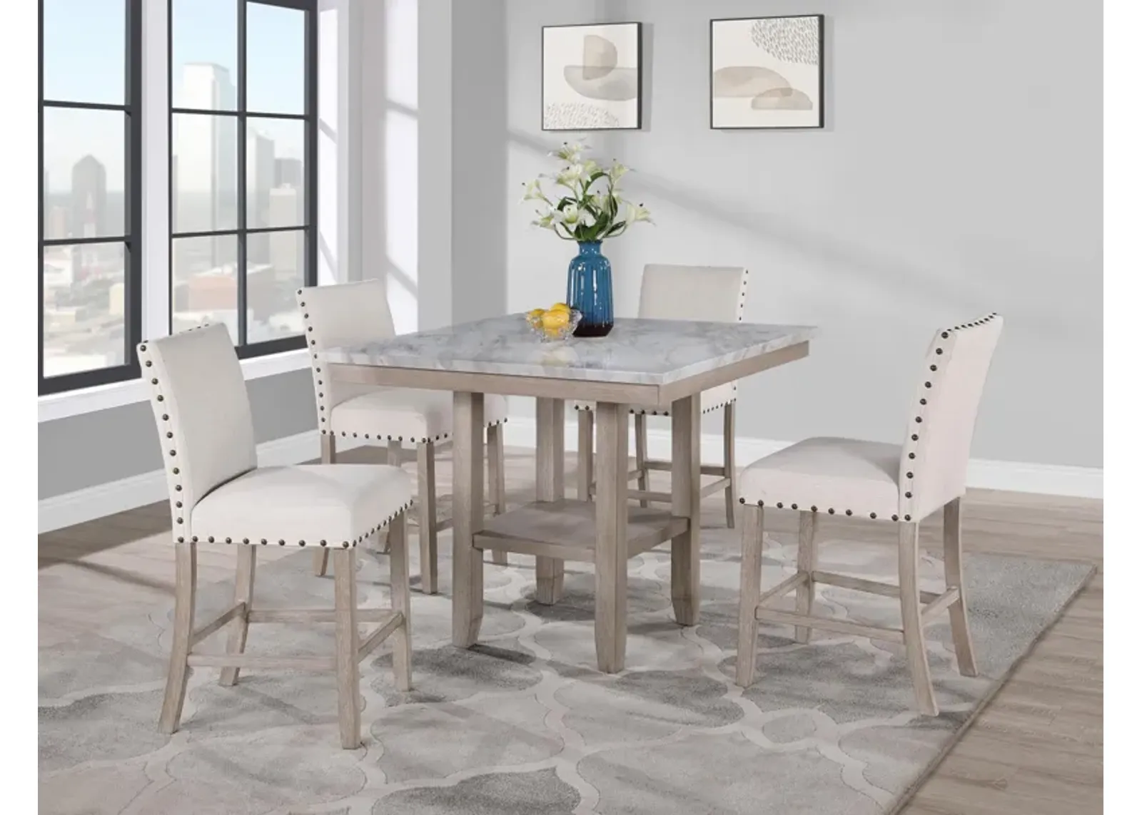 Aleeda 5-Piece Bar Height Dining Set