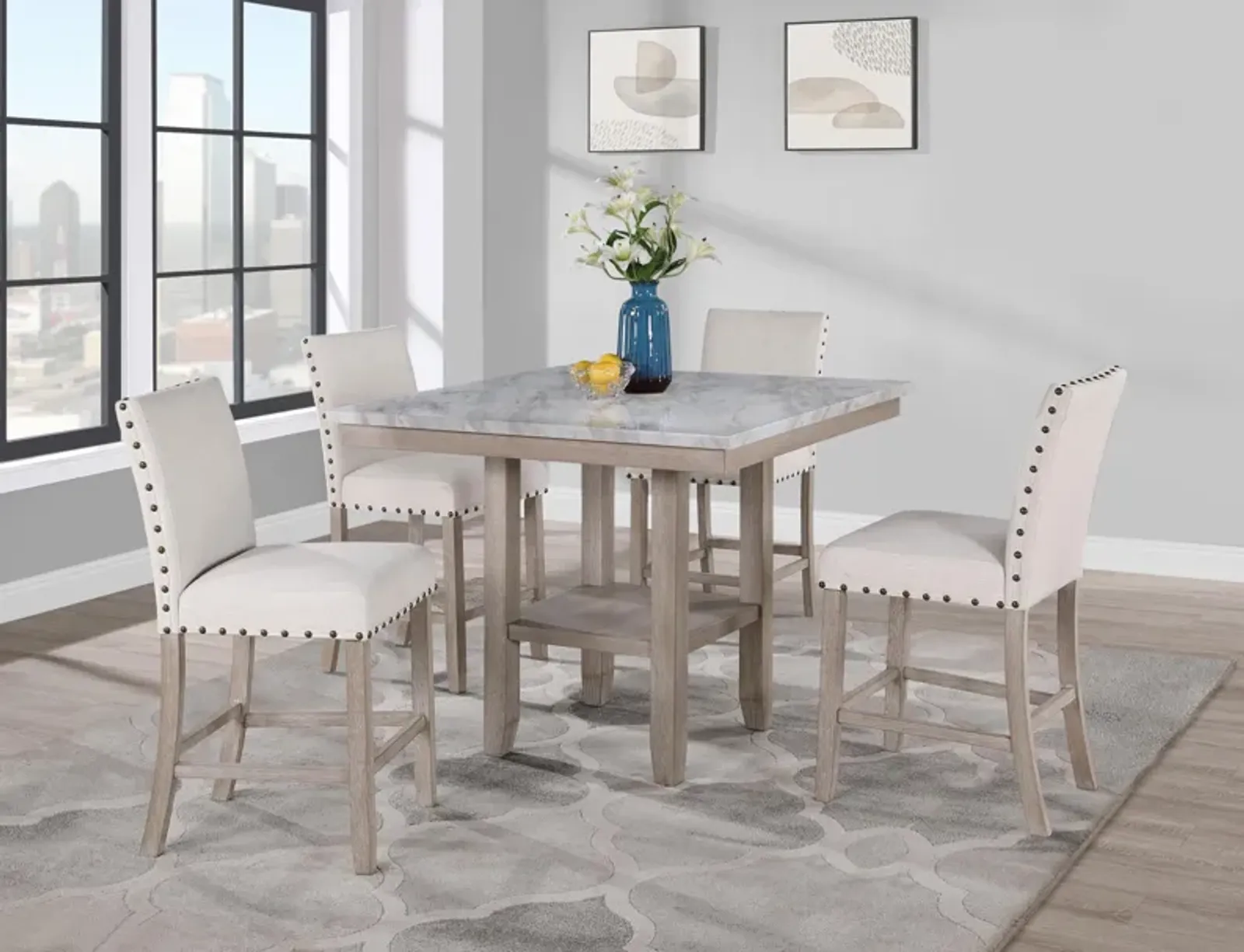 Aleeda 5-Piece Bar Height Dining Set