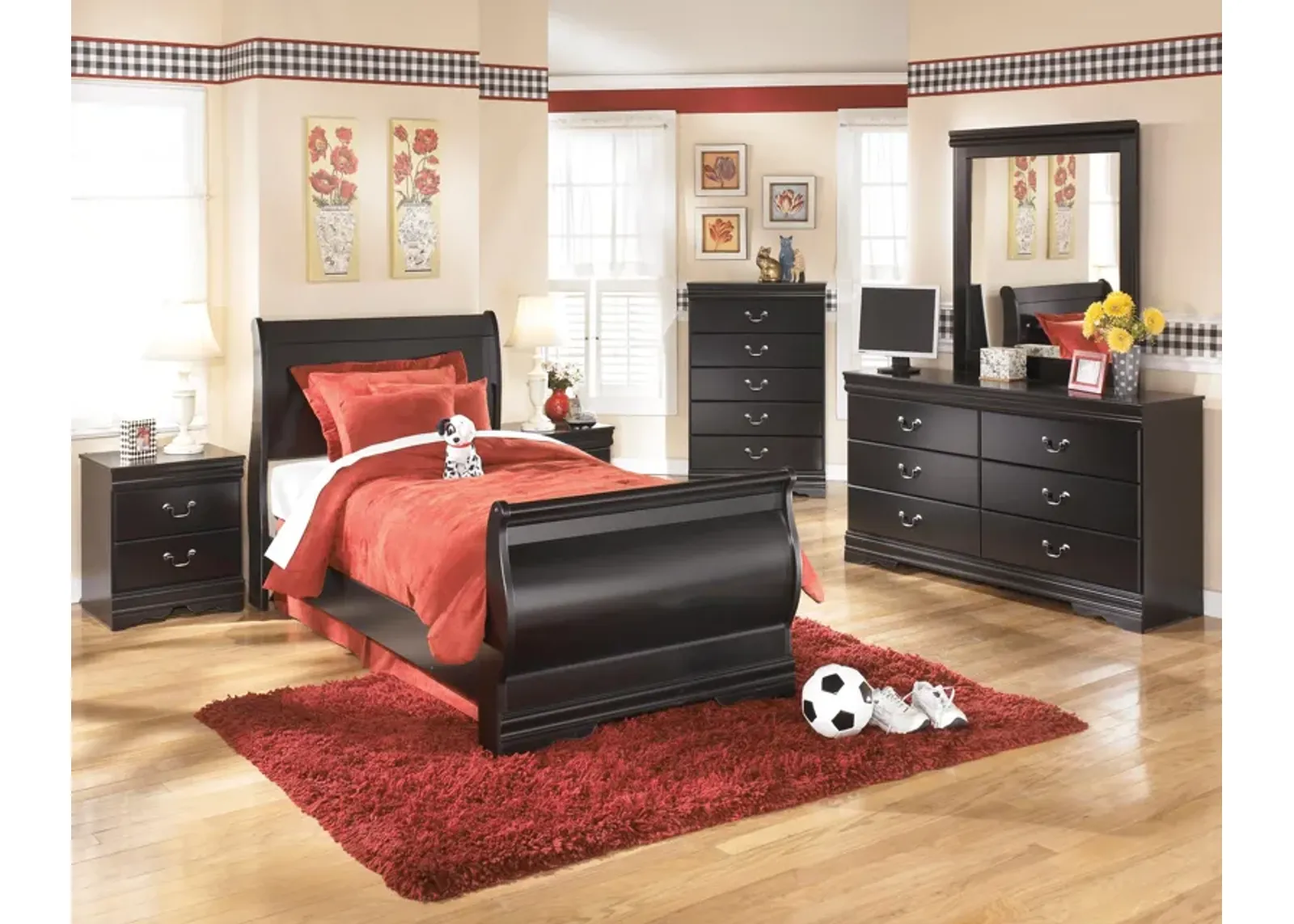 Huey Vineyard Twin Sleigh Bed