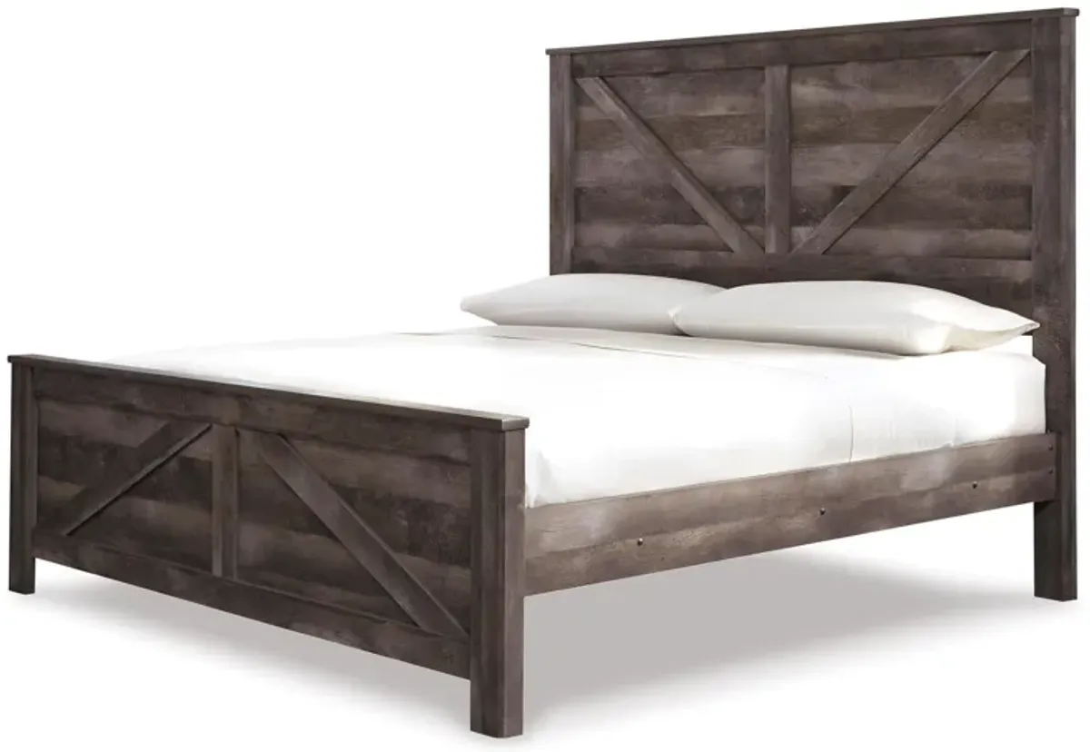 Wynnlow King Crossbuck Panel Bed