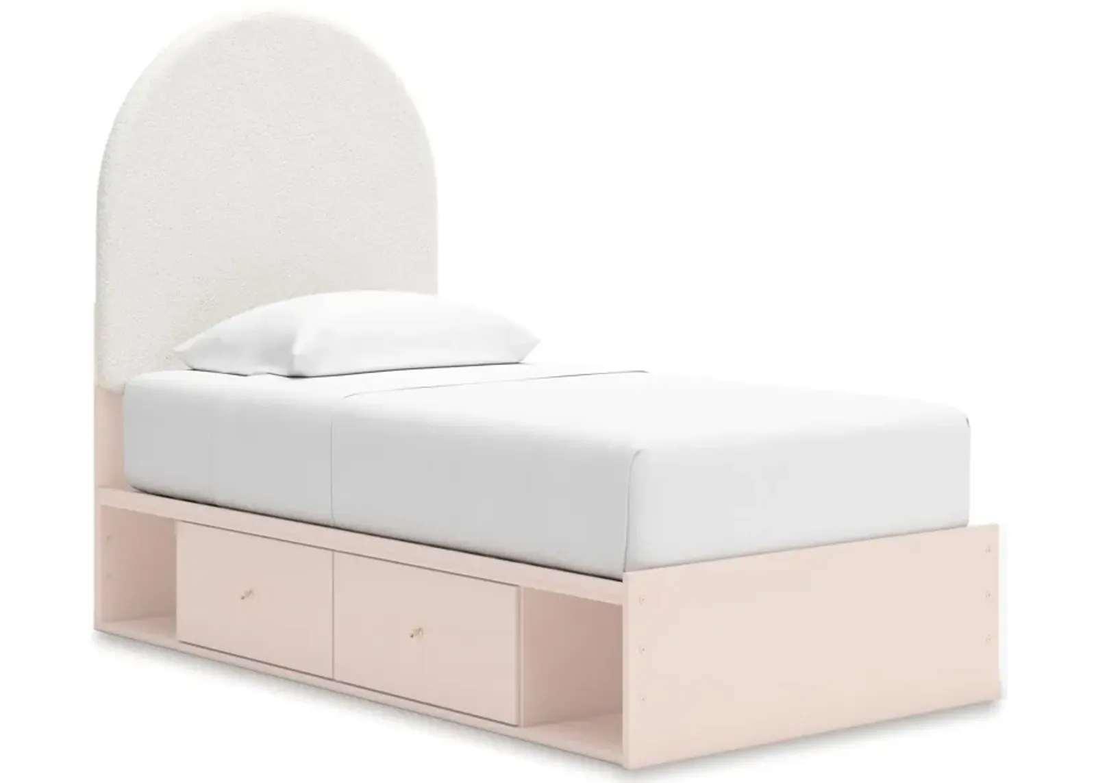 Wistenpine Twin Upholstered Panel Bed with Double Storage