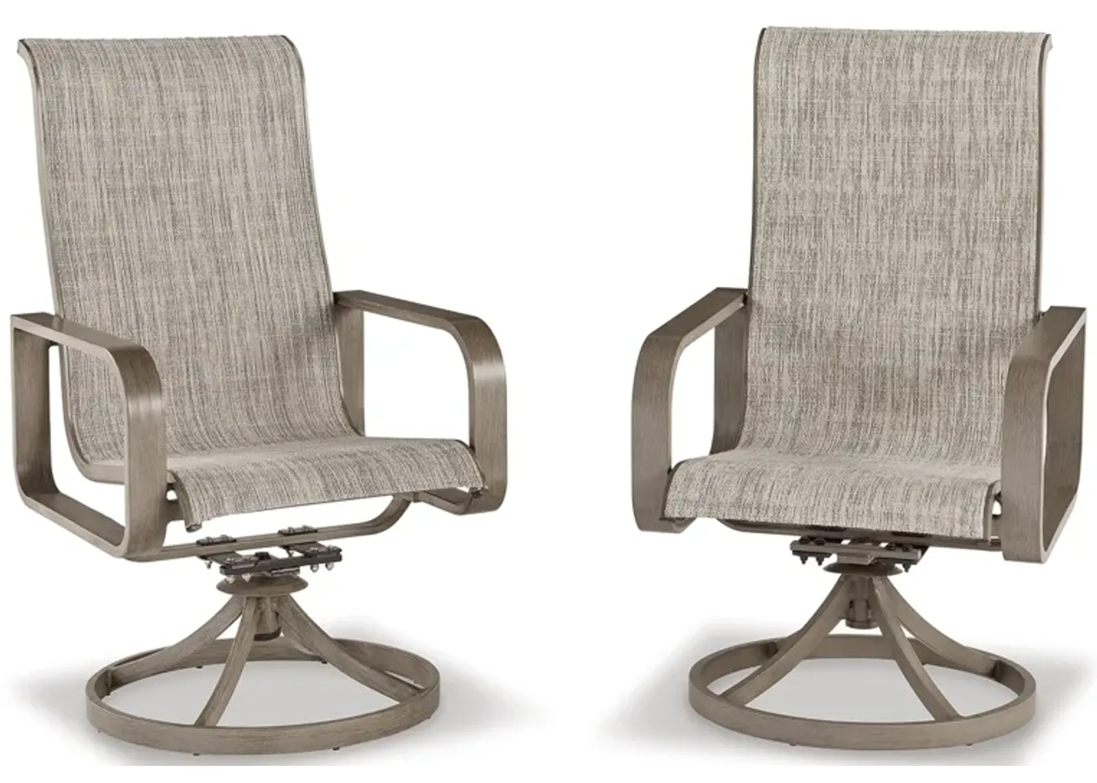 Beach Front Sling Swivel Chair (Set of 2)