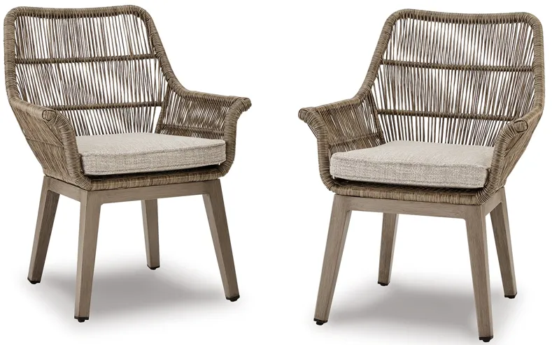 Beach Front Arm Chair with Cushion (Set of 2)