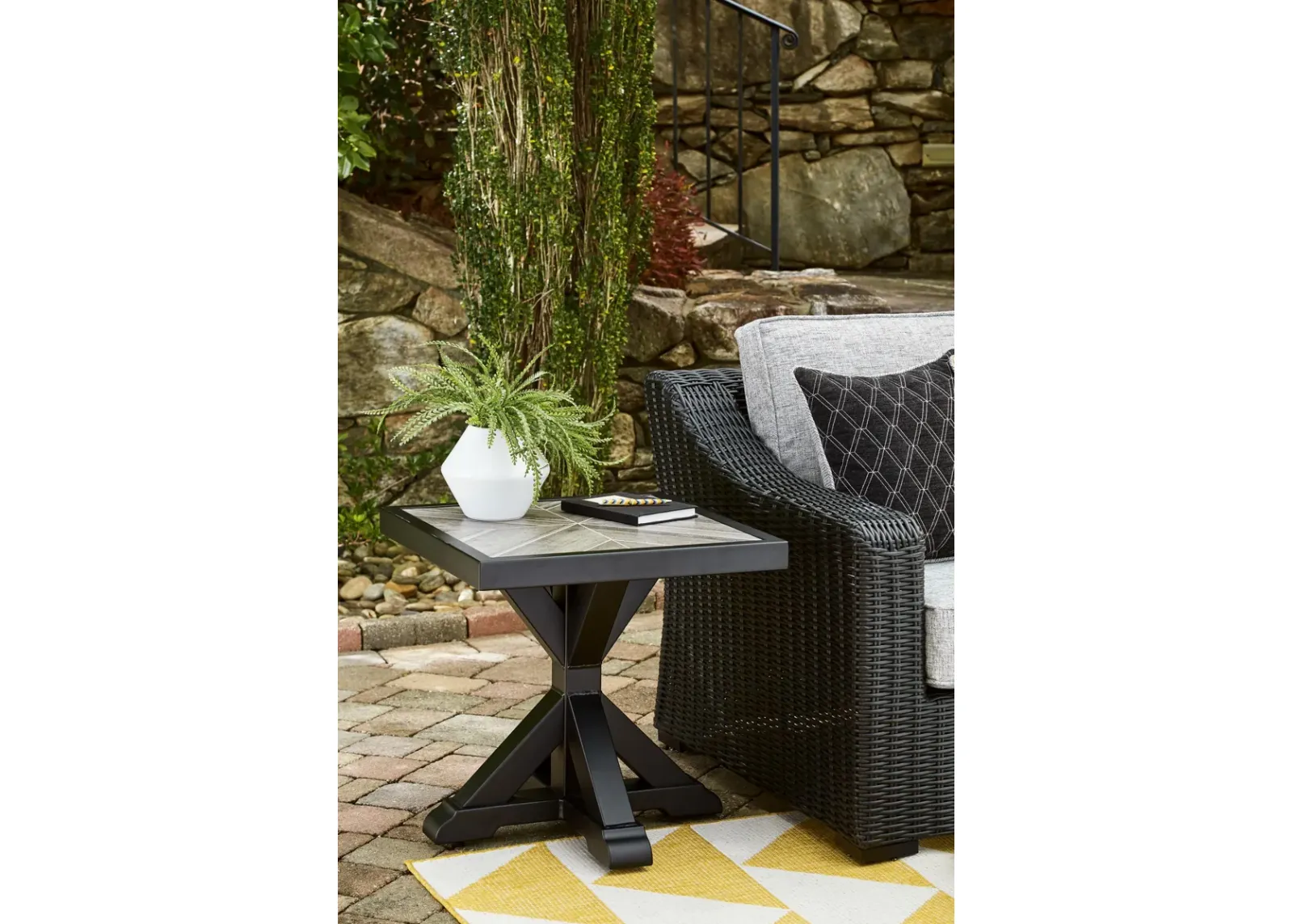 Beachcroft Outdoor Square End Table