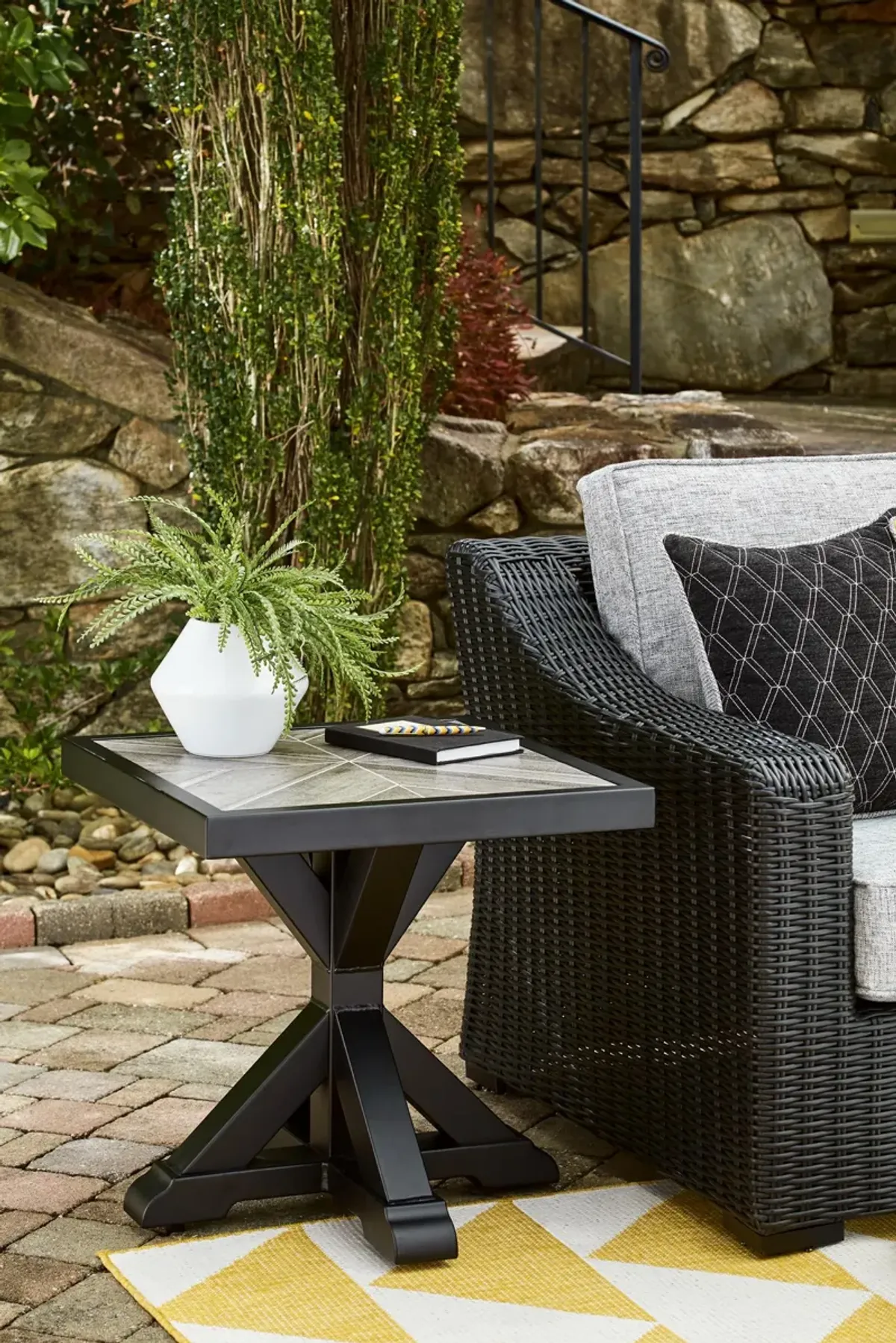 Beachcroft Outdoor Square End Table