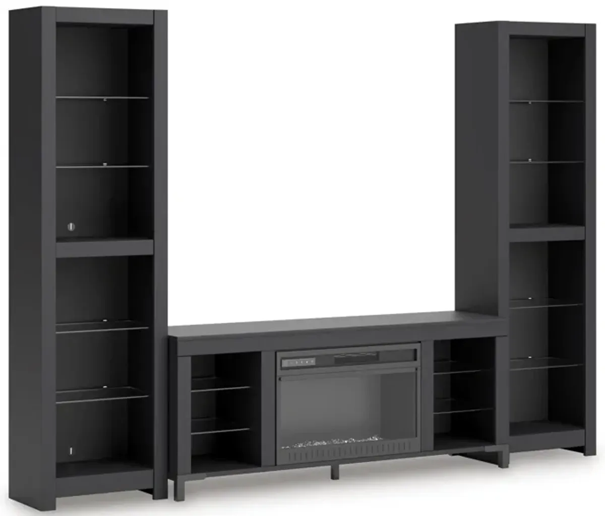 Cayberry 3-Piece Entertainment Center with Electric Fireplace