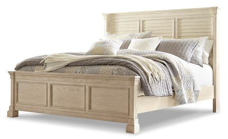 Bolanburg King Panel Bed with Louvered Headboard
