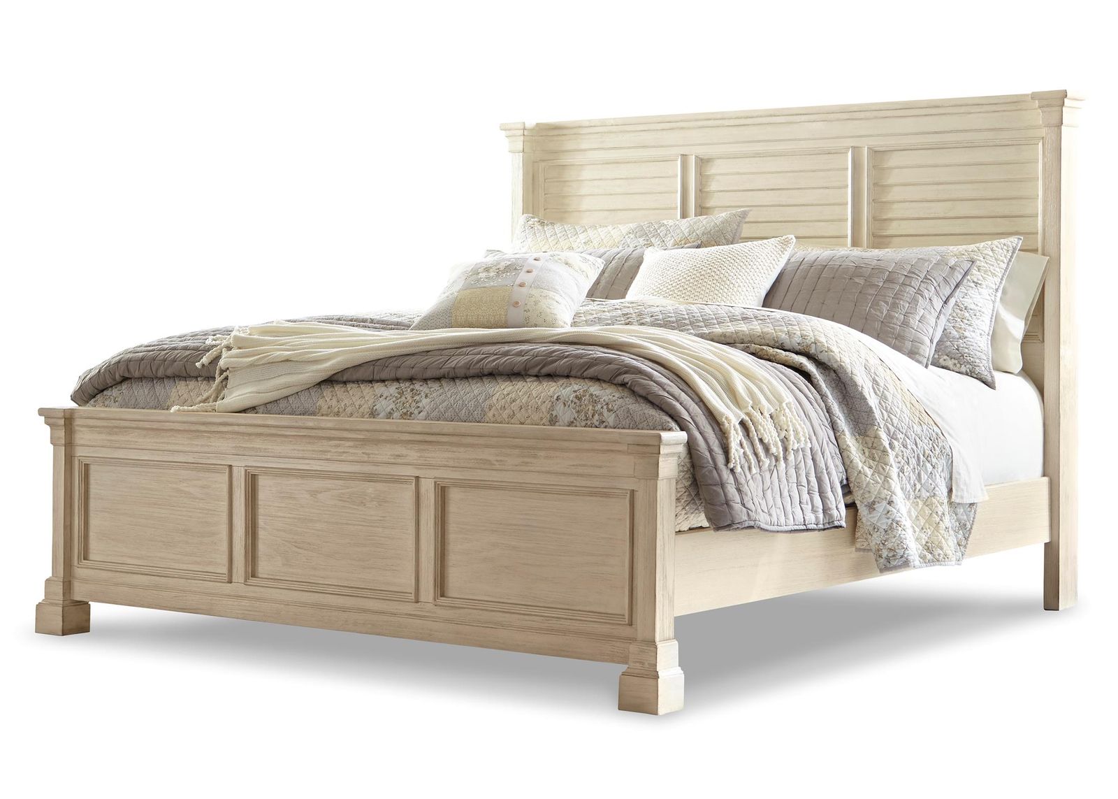 Bolanburg California King Panel Bed with Louvered Headboard