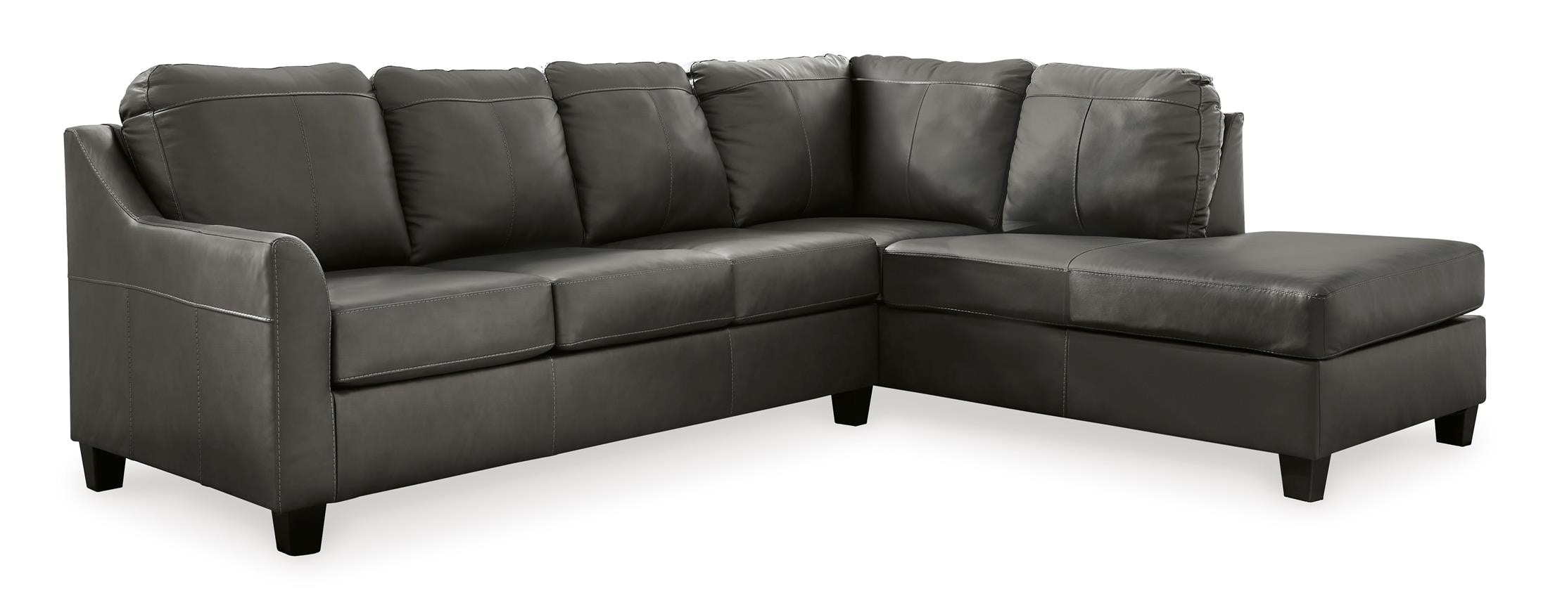 Valderno 2-Piece Leather Sectional with Chaise