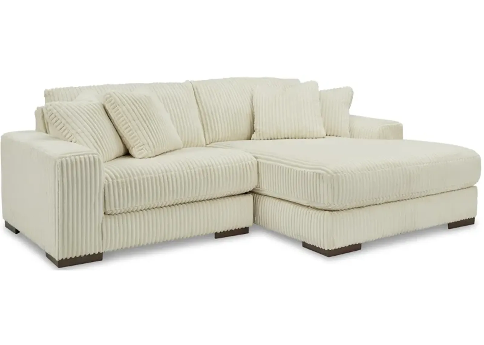 Lindyn 2-Piece Ivory Sectional with Chaise