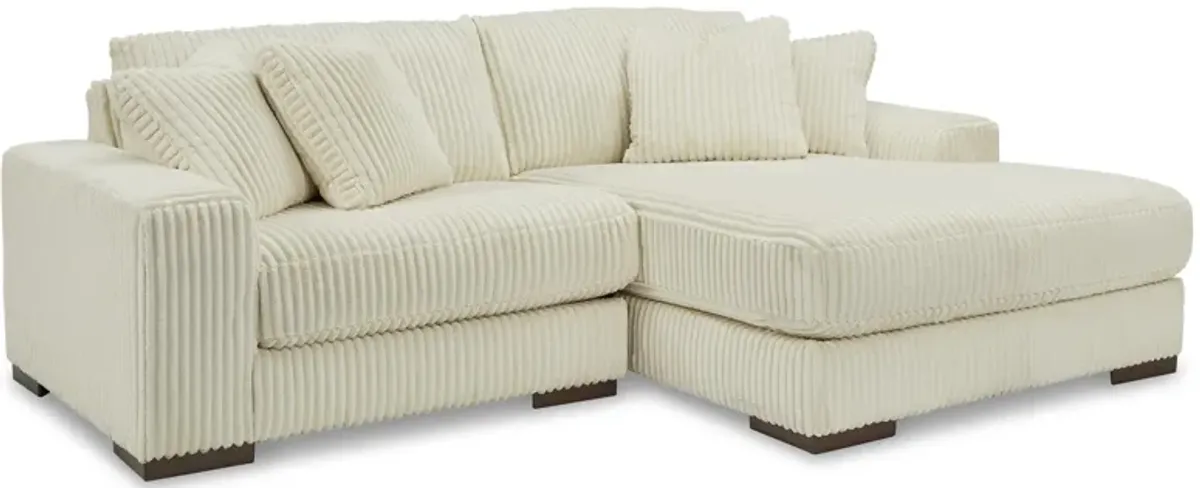 Lindyn 2-Piece Ivory Sectional with Chaise