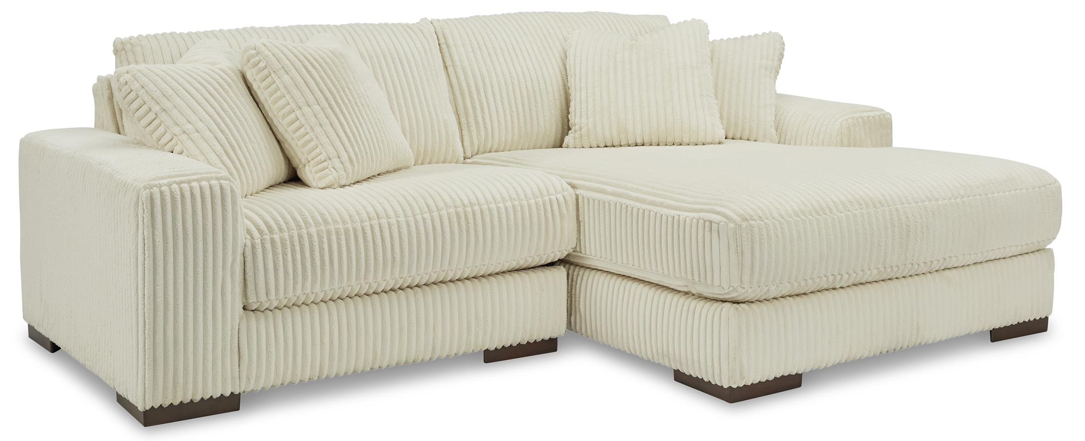 Lindyn 2-Piece Ivory Sectional with Chaise