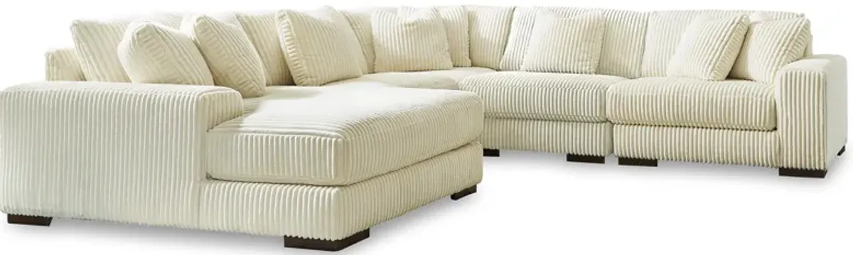 Lindyn 5-Piece Ivory Sectional with Chaise