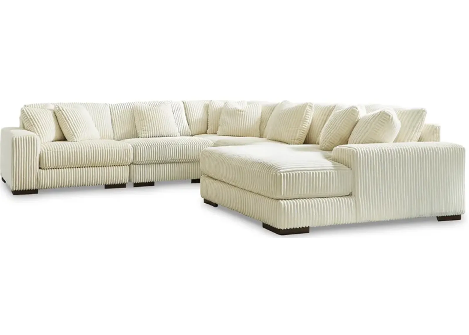 Lindyn 5-Piece Ivory Sectional with Chaise