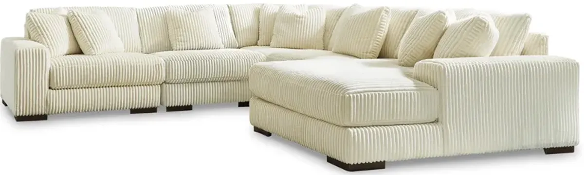 Lindyn 5-Piece Ivory Sectional with Chaise