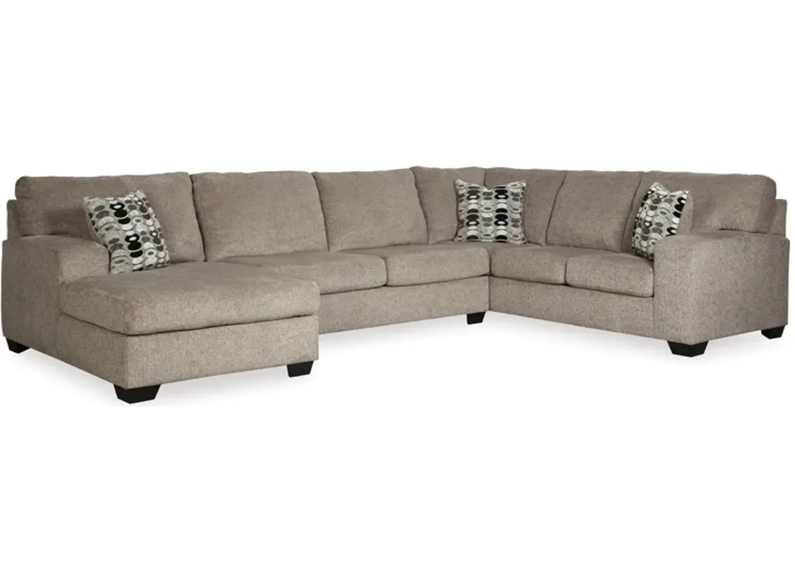 Ballinasloe 3-Piece Platinum Sectional with Chaise