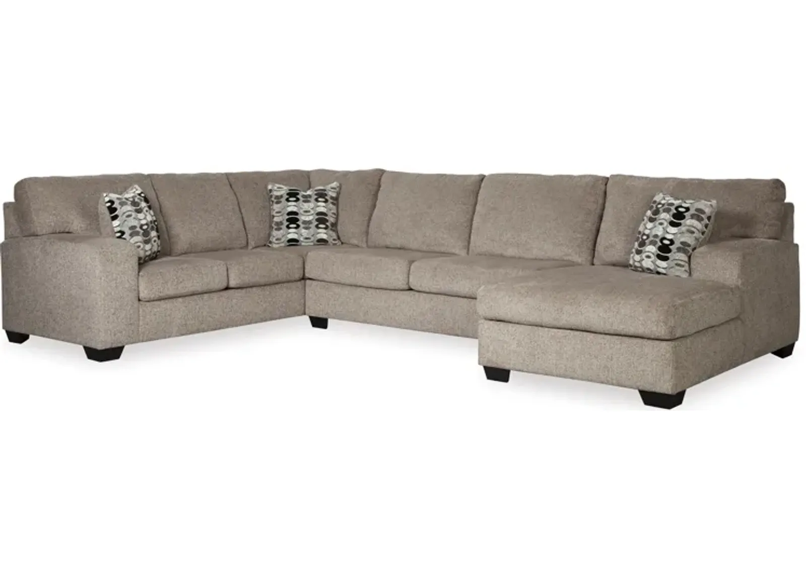 Ballinasloe 3-Piece Platinum Sectional with Chaise