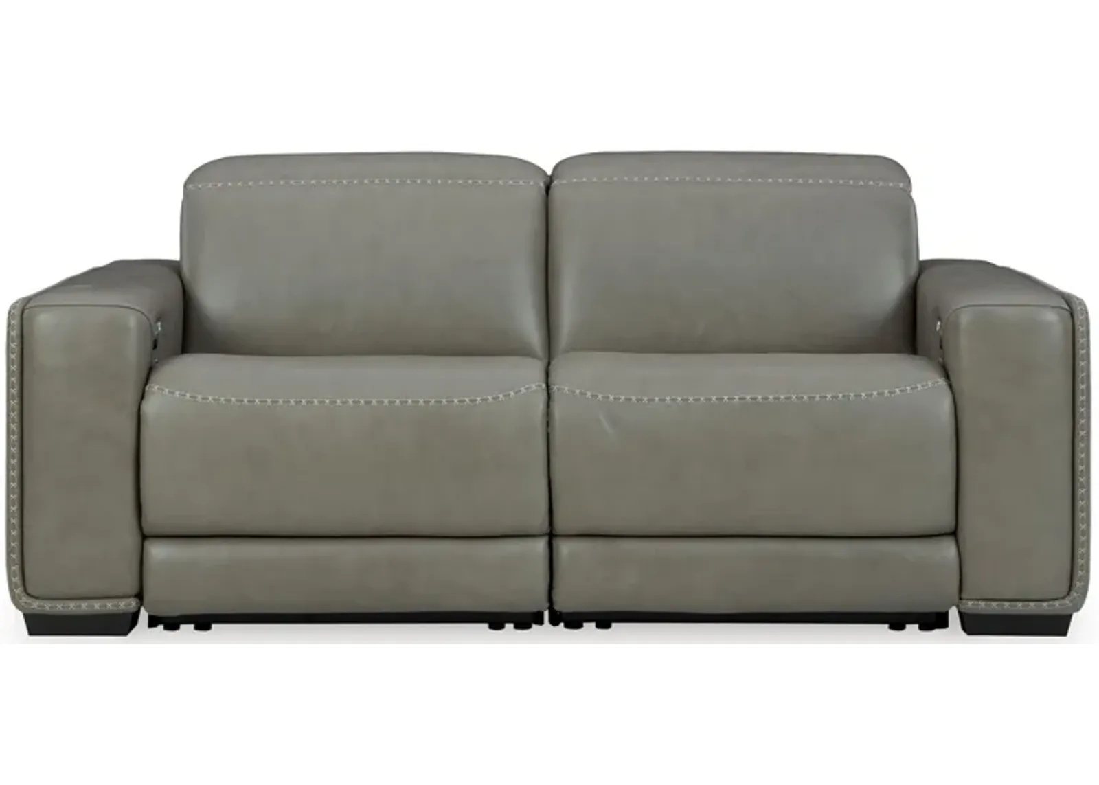 Correze 2-Piece Dual Power Leather Reclining Modular Loveseat