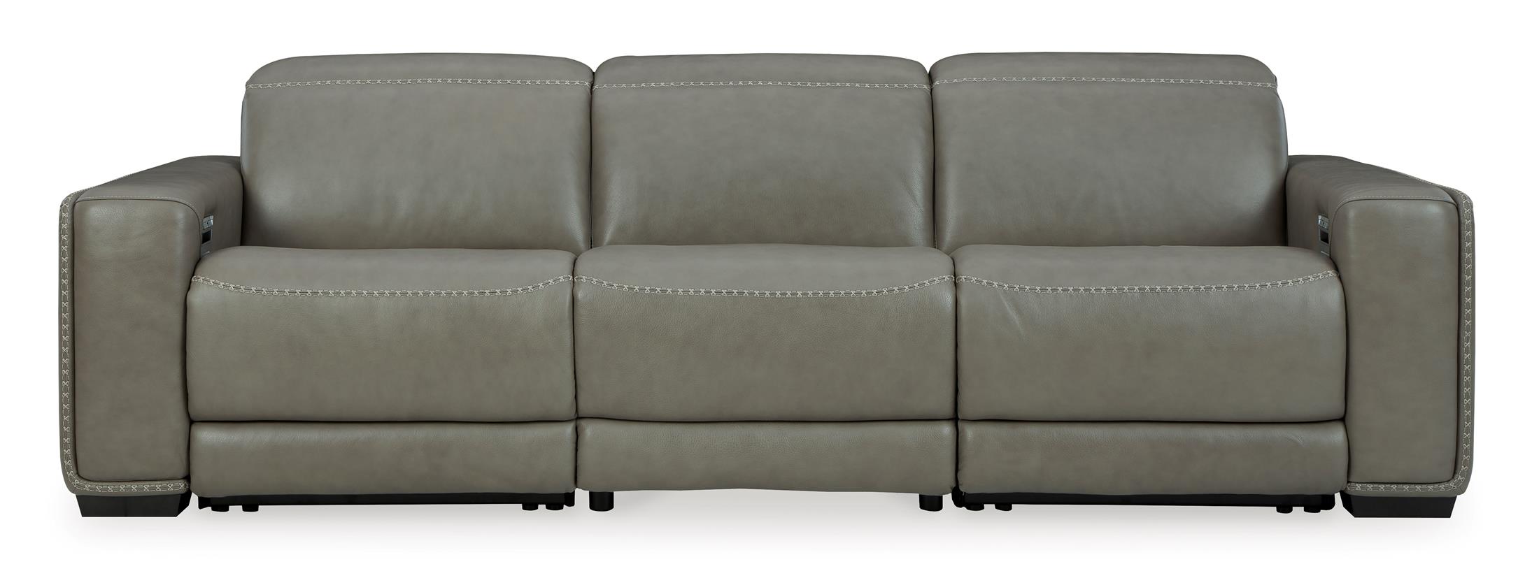 Correze 3-Piece Dual Power Leather Reclining Modular Sofa