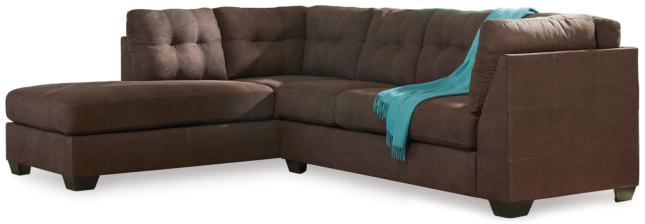 Maier 2-Piece Walnut Sectional with Chaise