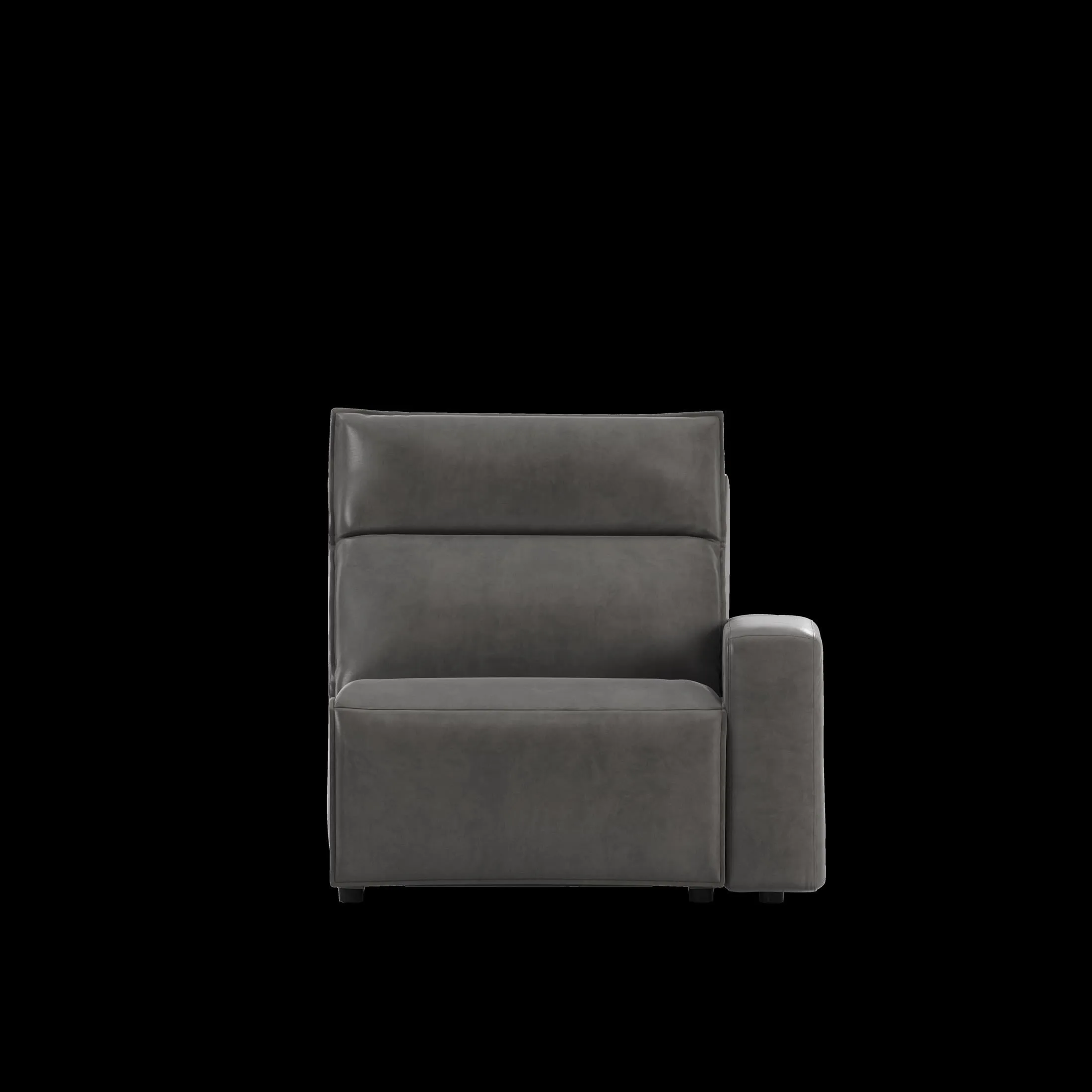 Modular Two Right Arm Facing Power Recliner - Charcoal