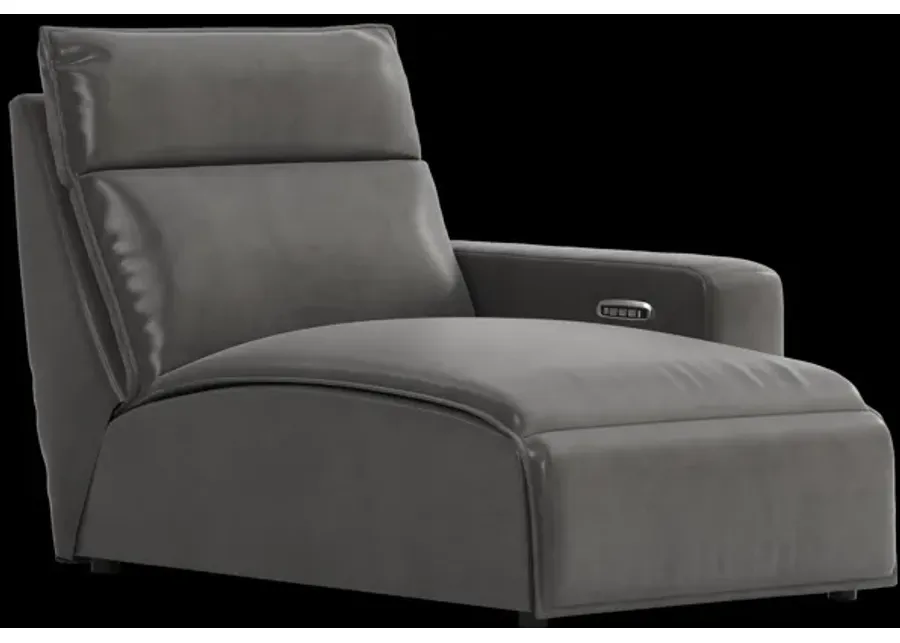 Modular Two Right Arm Facing Power Chaise - Charcoal