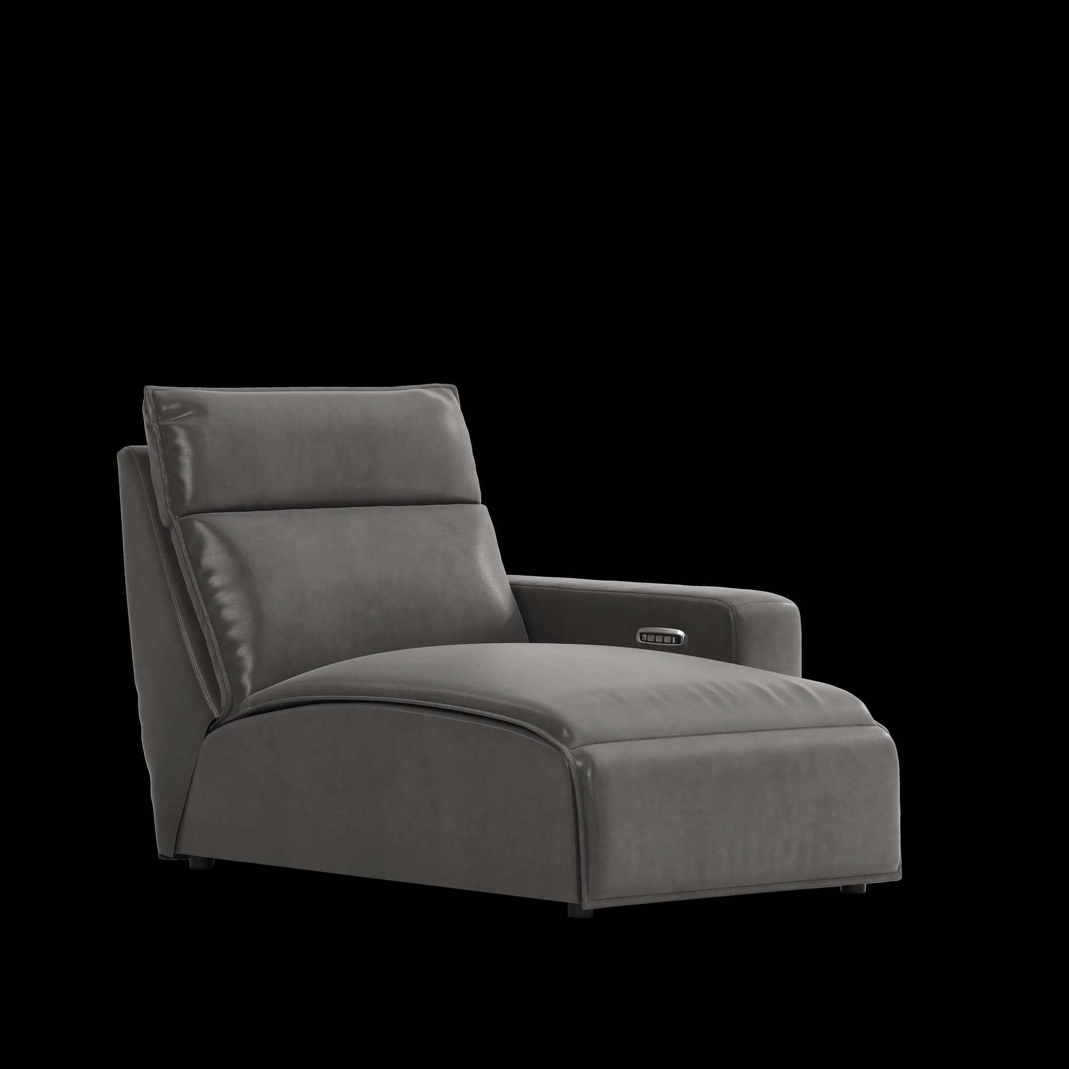 Modular Two Right Arm Facing Power Chaise - Charcoal