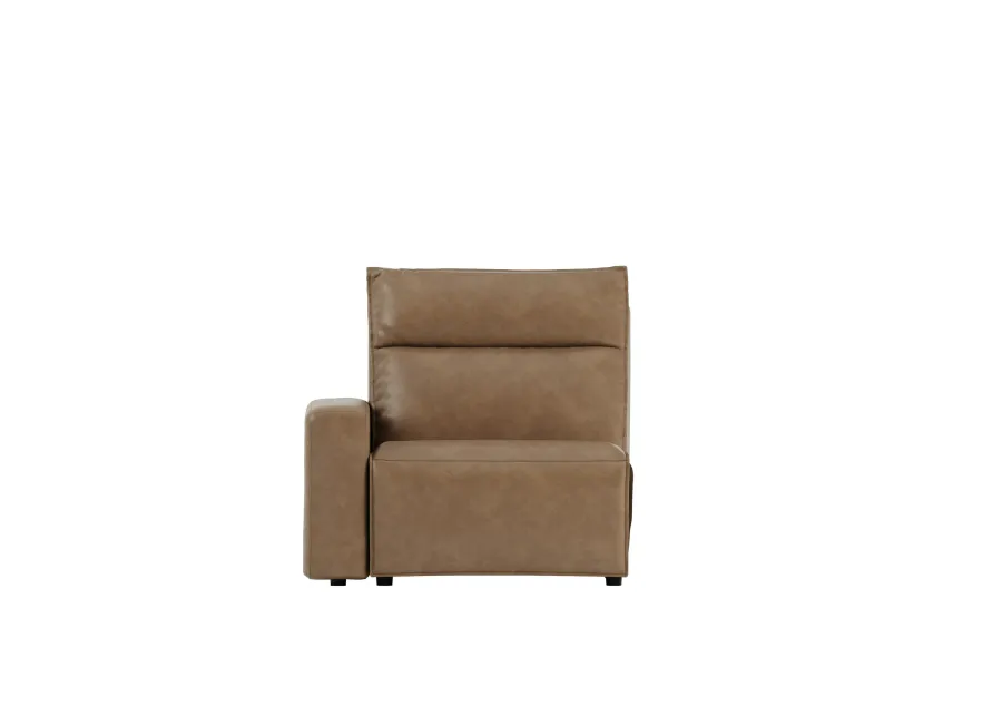 Modular Two Left Arm Facing Power Recliner - Saddle