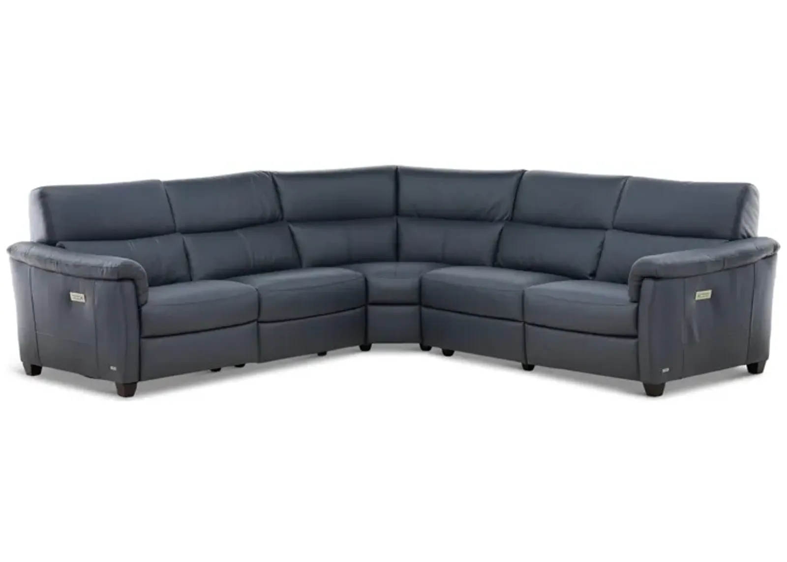 Astuzia Leather 5-Piece Power Reclining Sectional