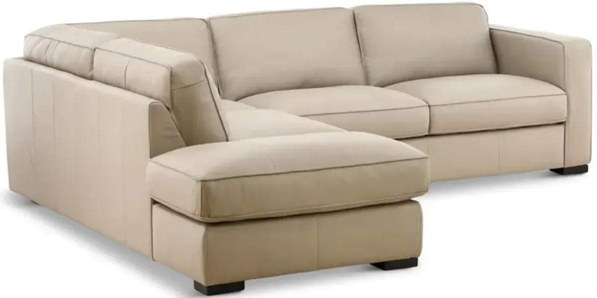 Copenhagen 2-Piece Leather Sectional with Chaise