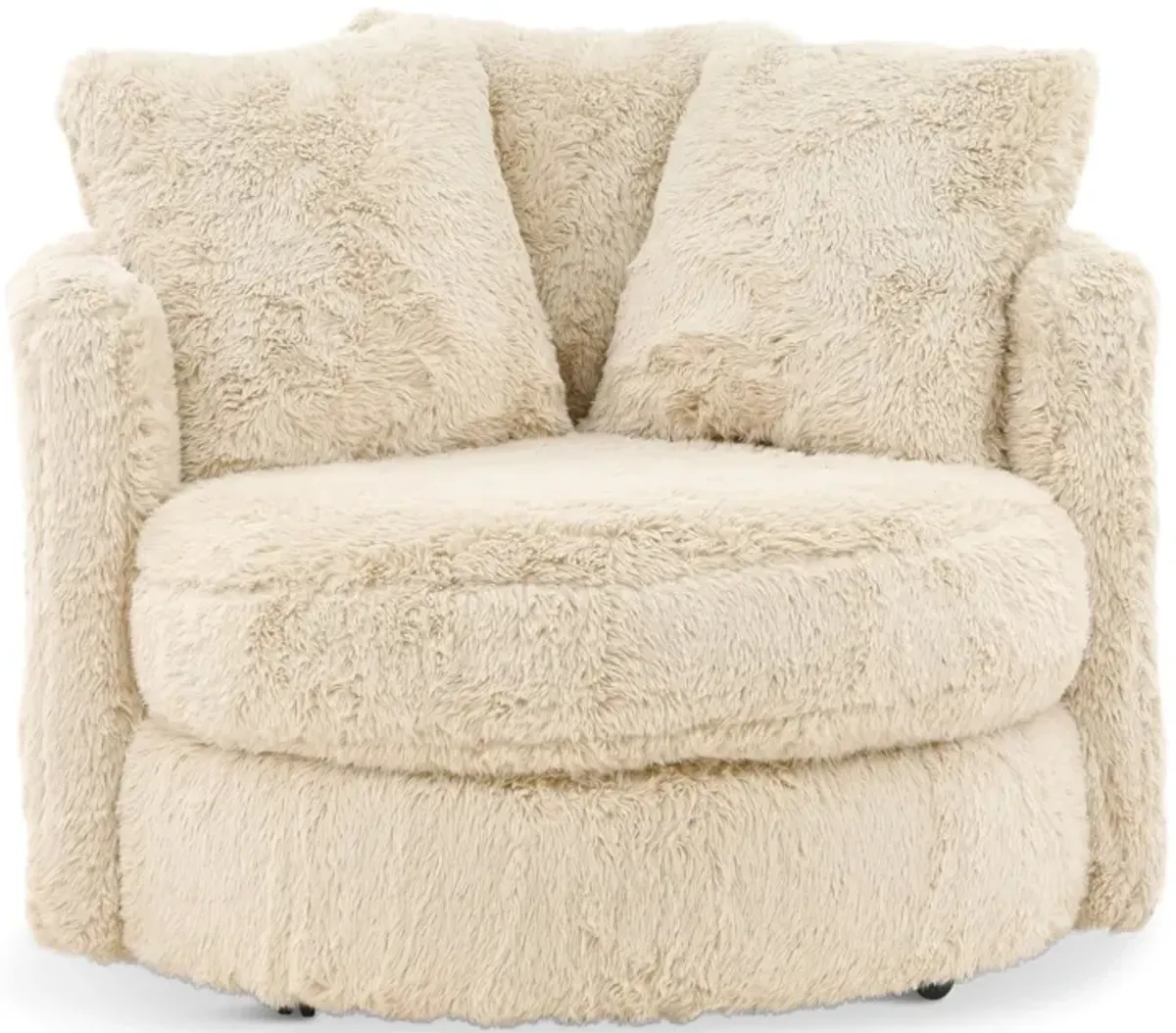 Vail Fur Swivel Chair