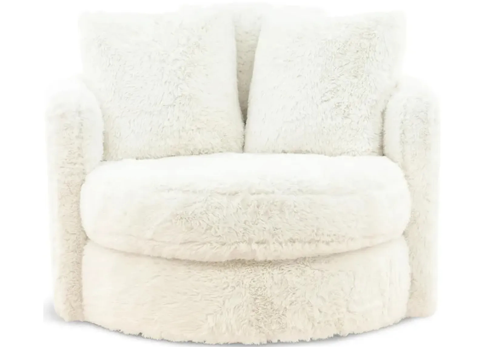 Vail Fur Swivel Chair