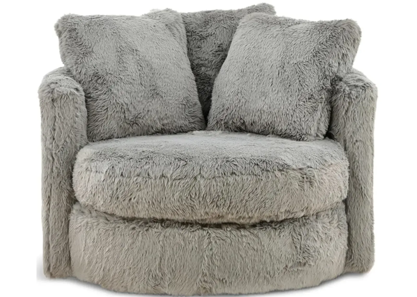 Vail Fur Swivel Chair