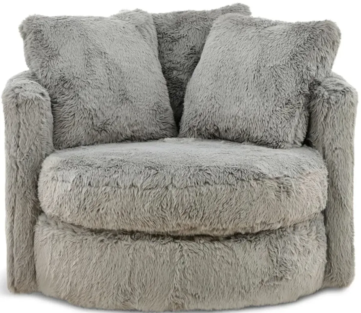 Vail Fur Swivel Chair