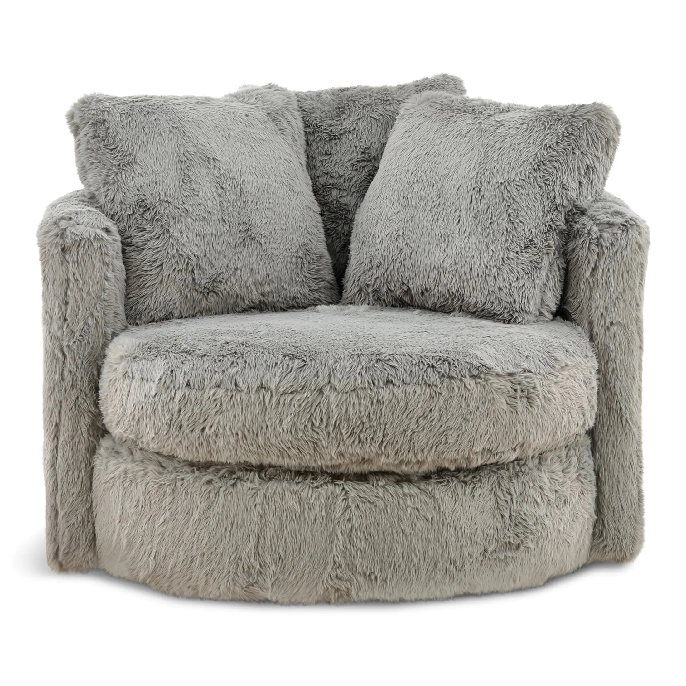 Vail Fur Swivel Chair